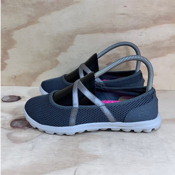 Skechers - Goga Mat - Sneakers - Gray - Women's - 6 - SN 13811 - Picture 3 of 9